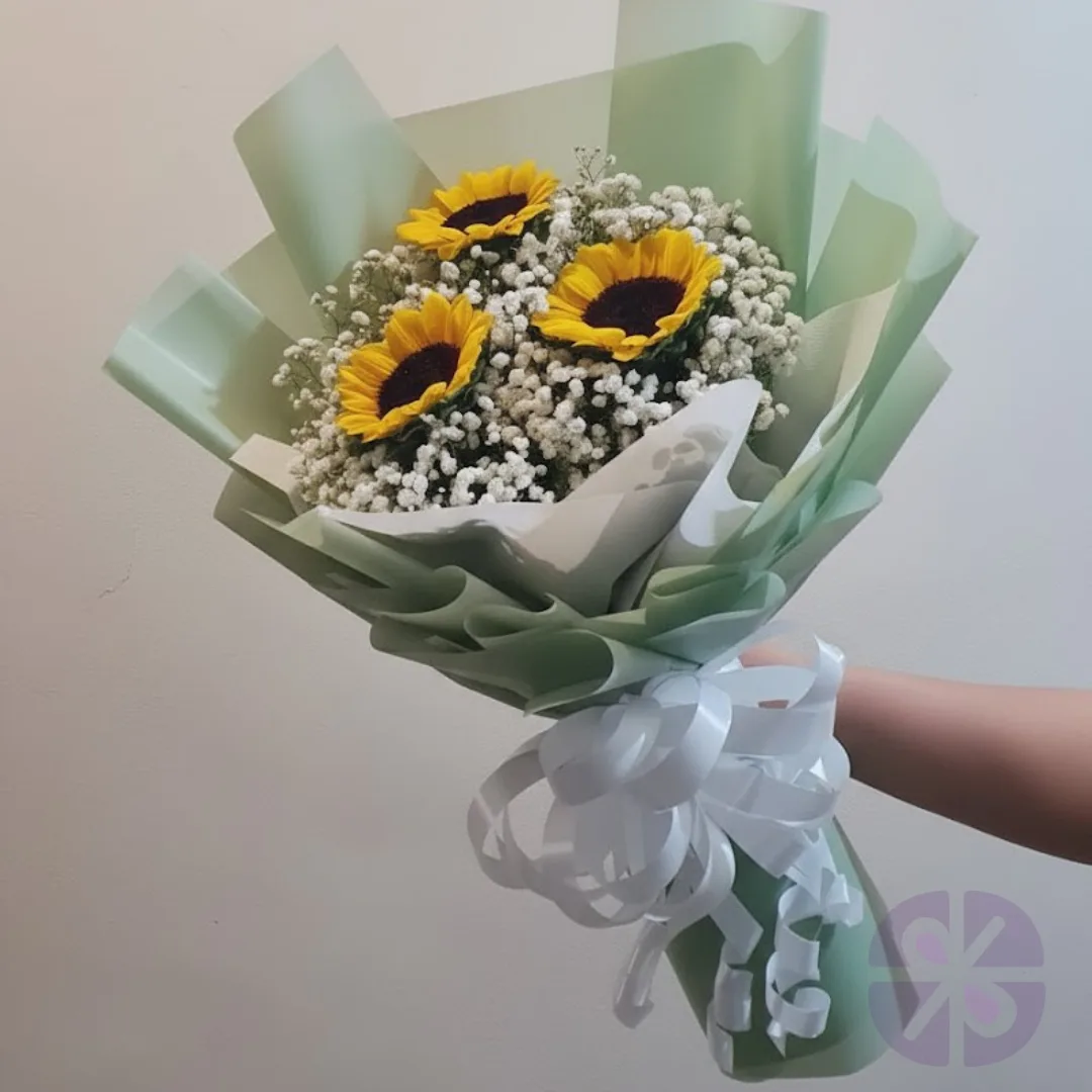 The Fresh Light Sunflowers & Baby's Breath Bouquet