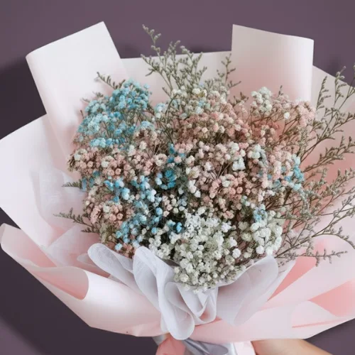 The Pastel Galaxy Multi-Color Baby's Breath & Foliage Bouque