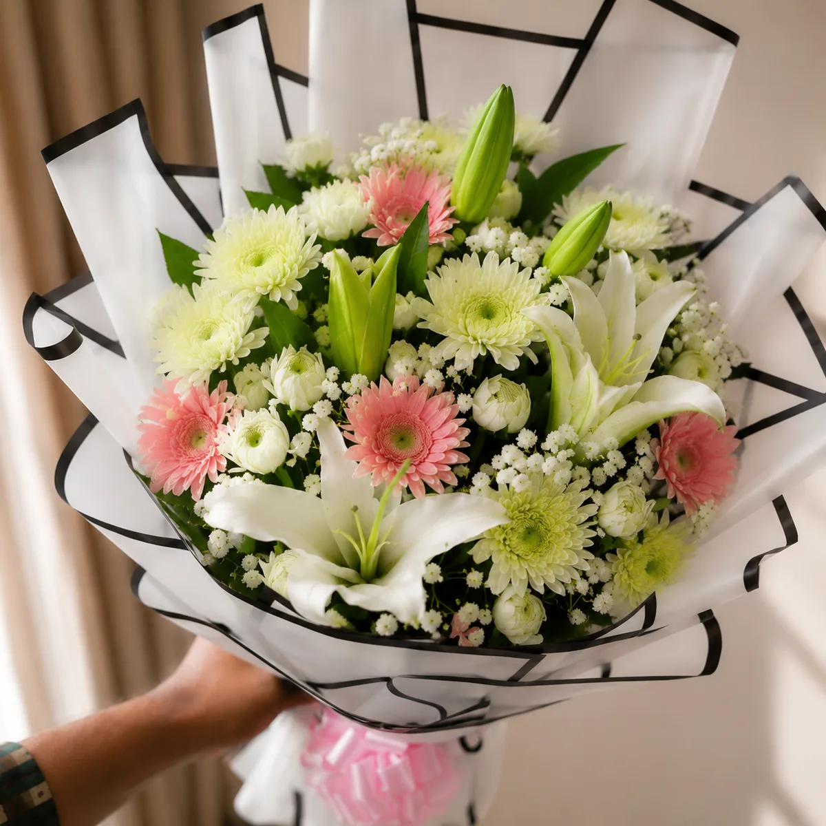 Blissful Glow Lily & Gerbera Bouquet