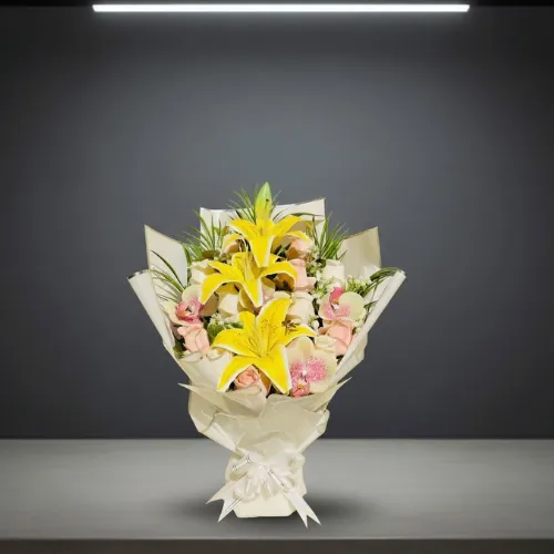 The Forever Bloom Luxury Mixed Artificial Flower Bouquet