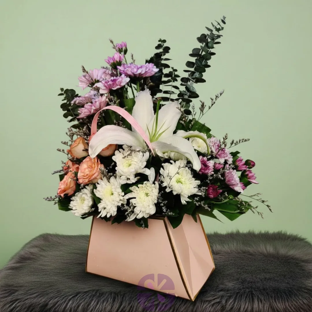 Elegance Mix Lily, Rose & Carnation Small Gift Bag