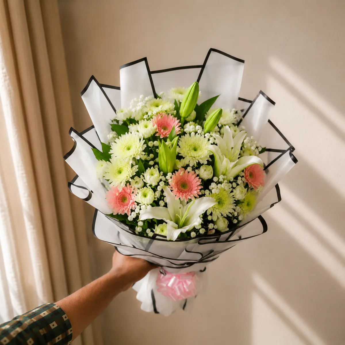 Blissful Glow Lily & Gerbera Bouquet
