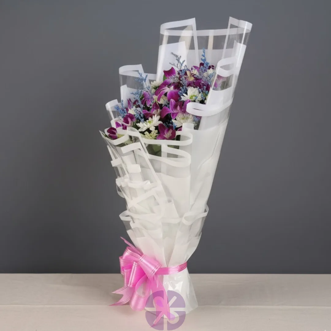 Majestic Purple Orchid & Mum Statement Bouquet