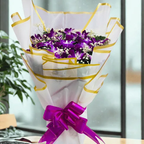 Midnight Orchid Wrapped Elegance