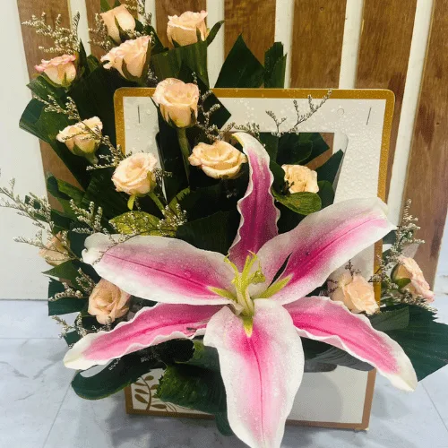 Blush Bloom Lily & Rose Bag