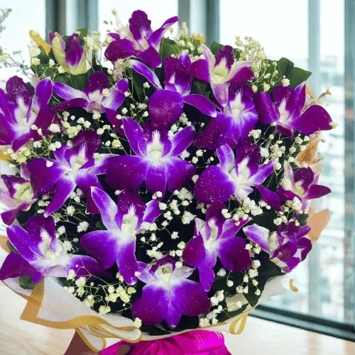 Midnight Orchid Wrapped Elegance