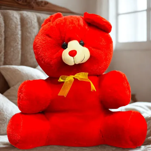 Classic Red Teddy Bear with Bow