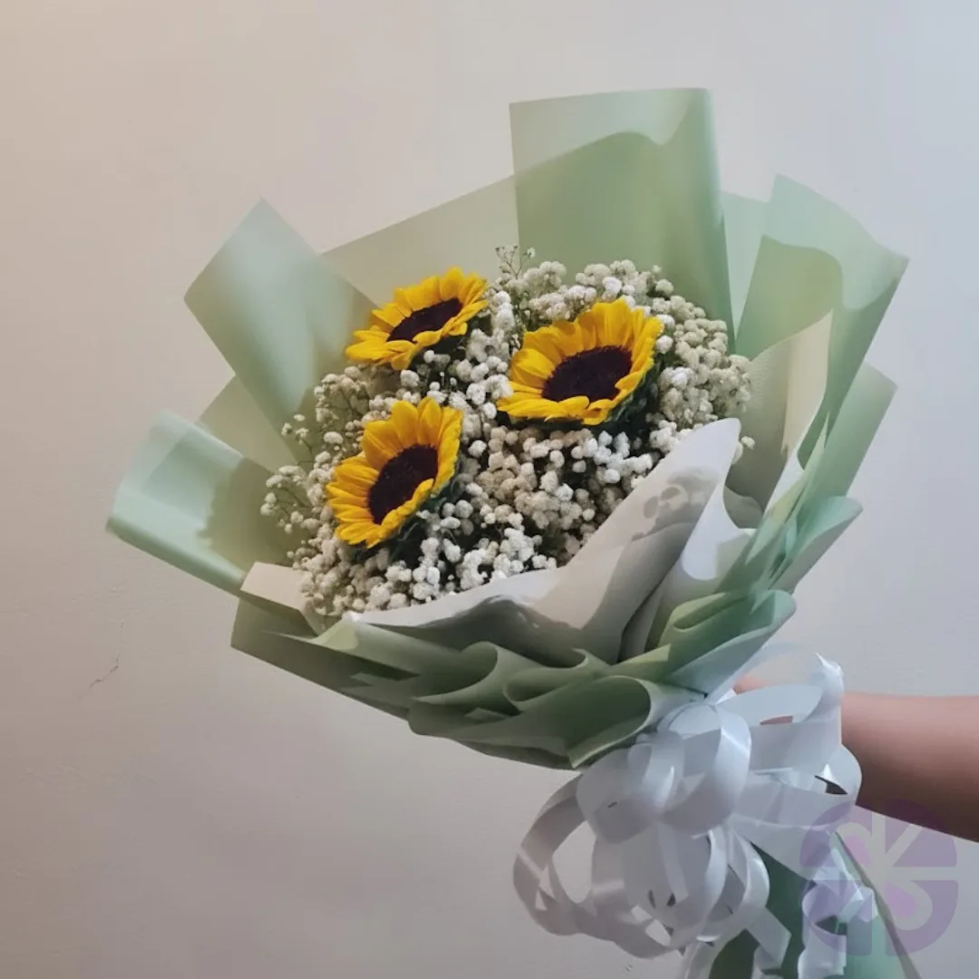 The Fresh Light Sunflowers & Baby's Breath Bouquet