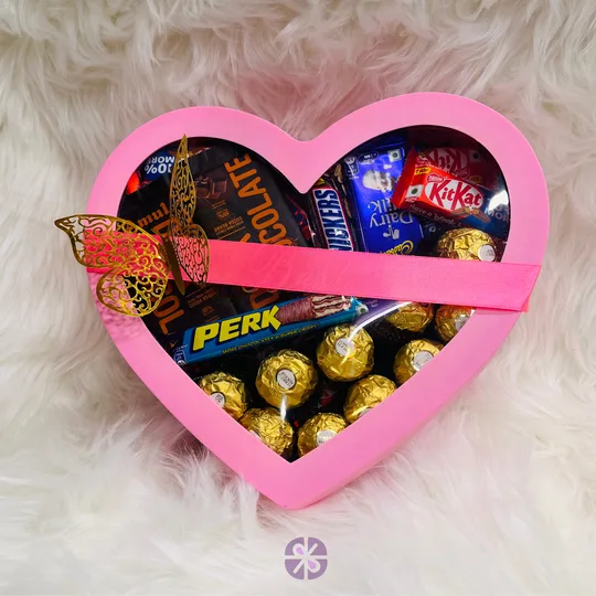 50 Luxury Mixed Chocolate in Heart-Shaped Box