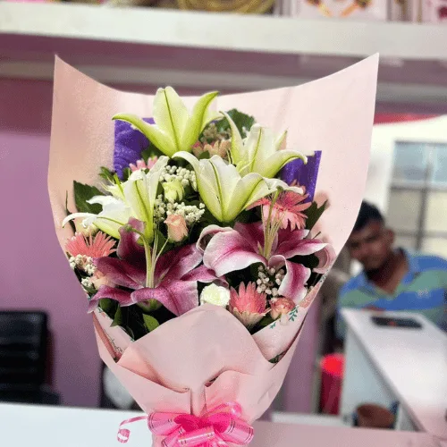 Petal Kiss Lily Bouquet