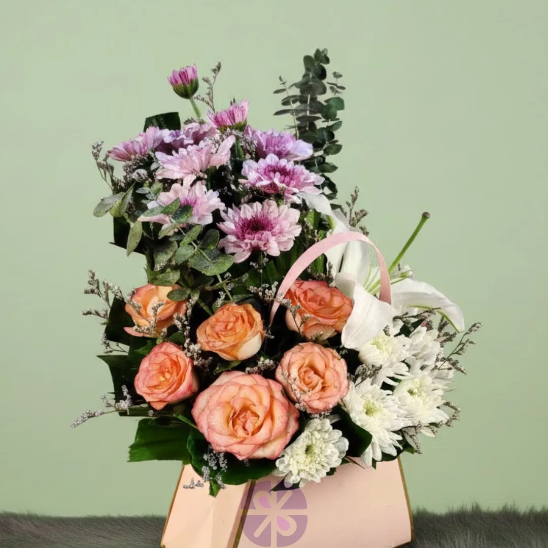 Elegance Mix Lily, Rose & Carnation Small Gift Bag