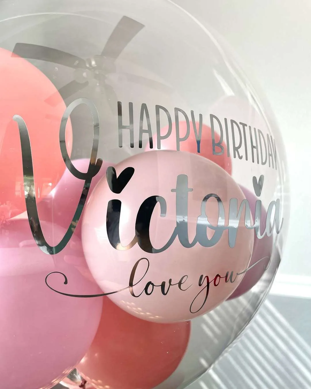 Romantic Pink Balloon Box with Ferrero Chocolates – Custom Birthday Gift for Her