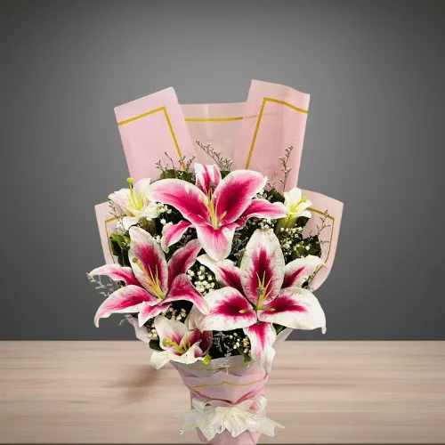 A Radian Lily Bouquet