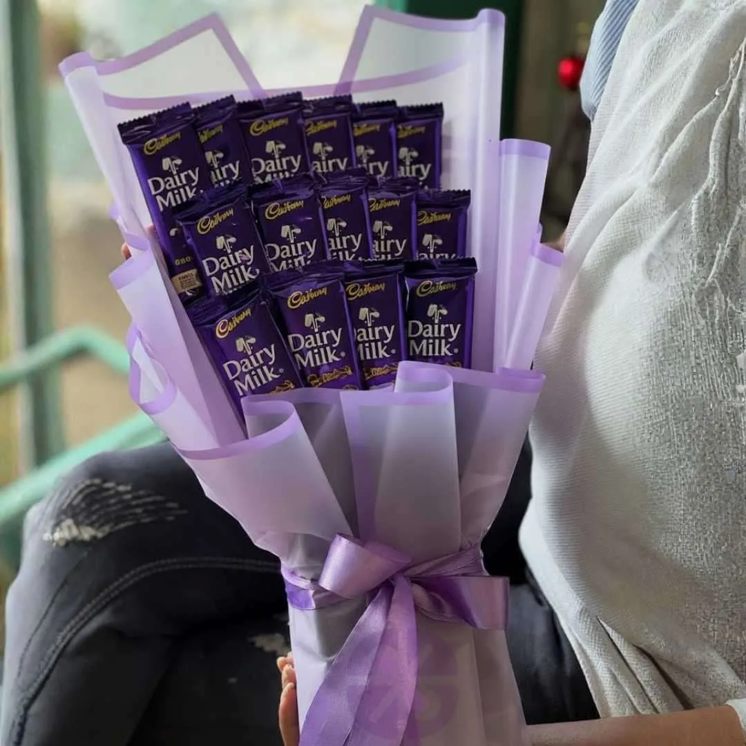 The Lilac Dream Cadbury Dairy Milk Hand Bouquet