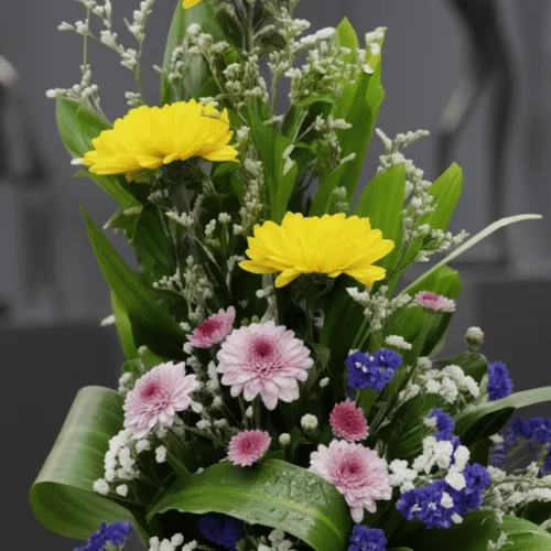Mixed Flower Basket Arrangement