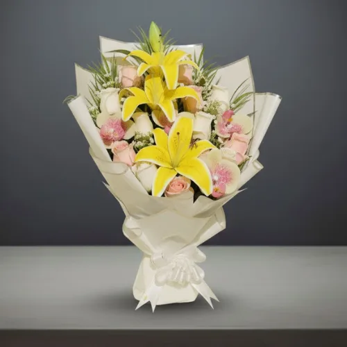 The Forever Bloom Luxury Mixed Artificial Flower Bouquet