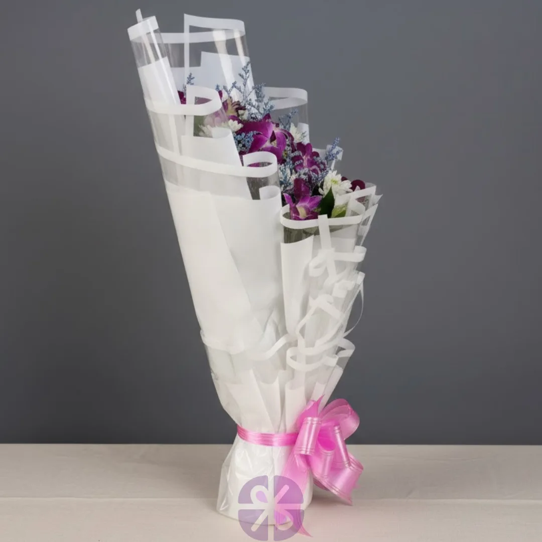 Majestic Purple Orchid & Mum Statement Bouquet