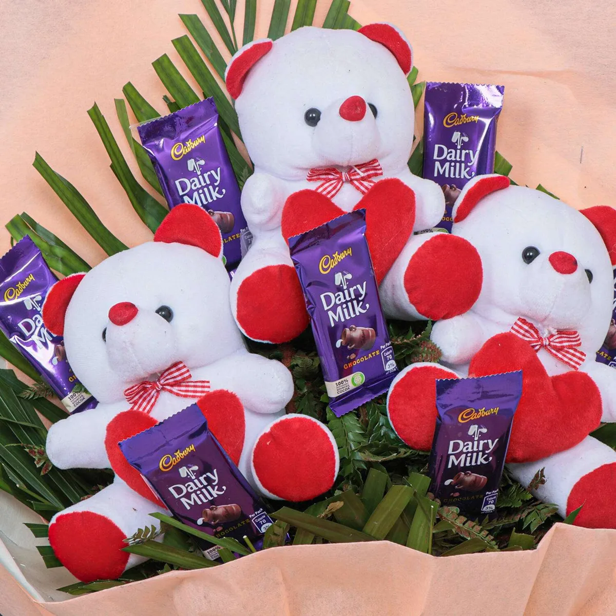 Teddy & Dairy Milk Chocolate Bouquet