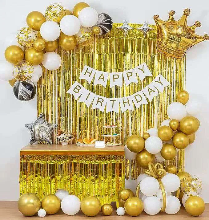 Multi-Color Foil Fringe Curtain - Shimmering Party Backdrop Decoration