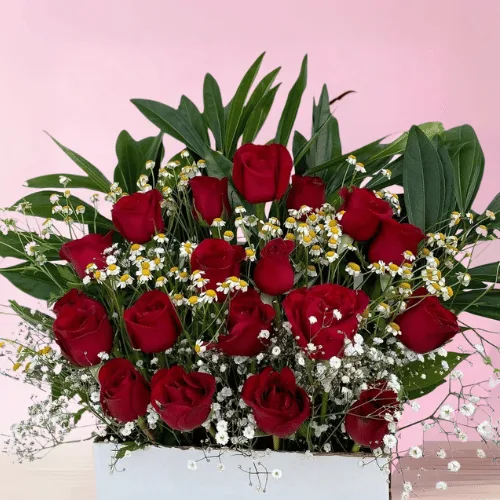 Red Rose Box Arrangement