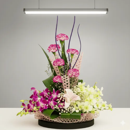 Artistic Flower Basket Arrangement – Premium Gift Bouquet