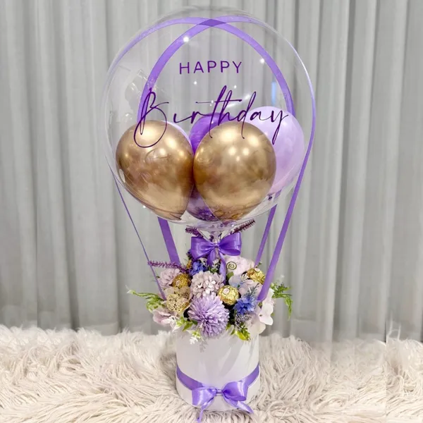 Purple Birthday Balloon Hamper