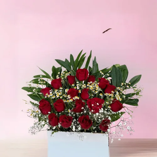 Red Rose Box Arrangement