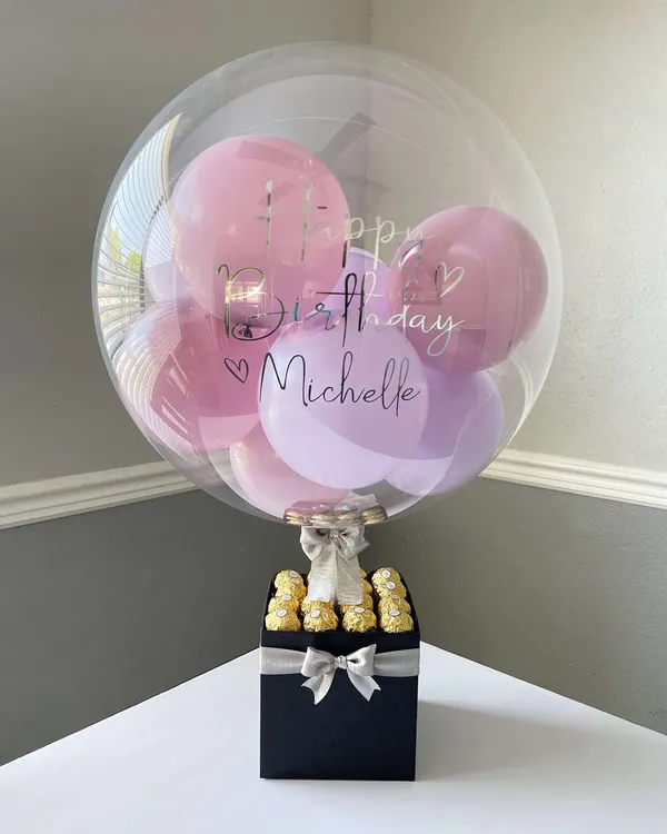 Personalized Birthday Balloon Gift Box