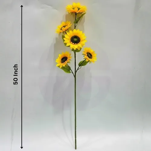 The Endless Sunshine Multi-Head Artificial Sunflower Stem