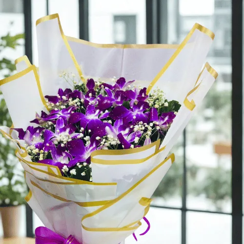 Midnight Orchid Wrapped Elegance