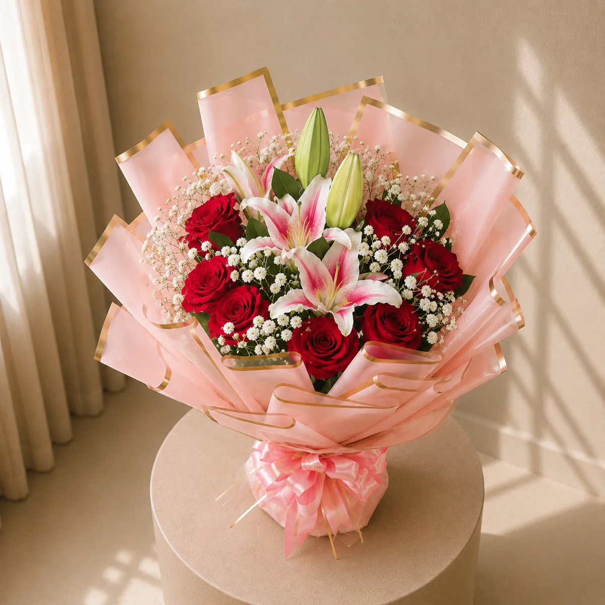 Romance Lily & Rose Bouquet