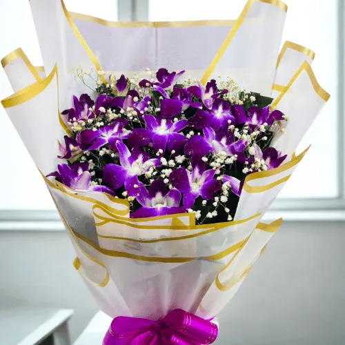 Midnight Orchid Wrapped Elegance
