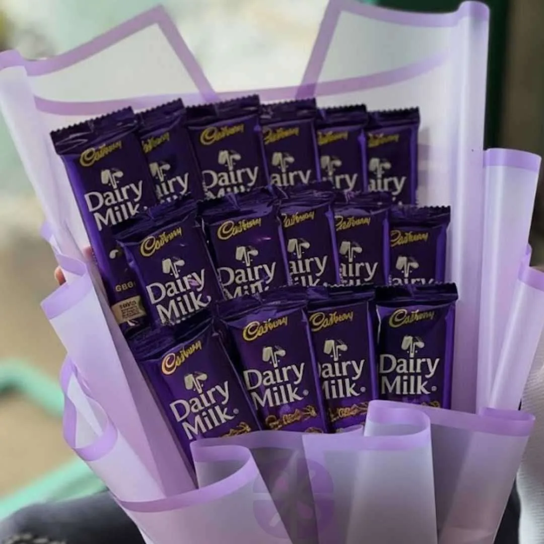 The Lilac Dream Cadbury Dairy Milk Hand Bouquet