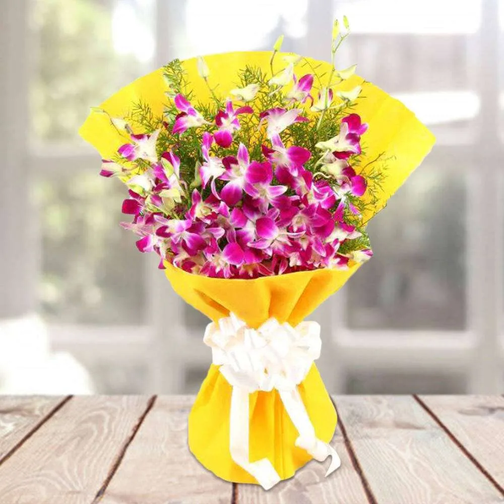 Vibrant Purple Orchid Bouquet