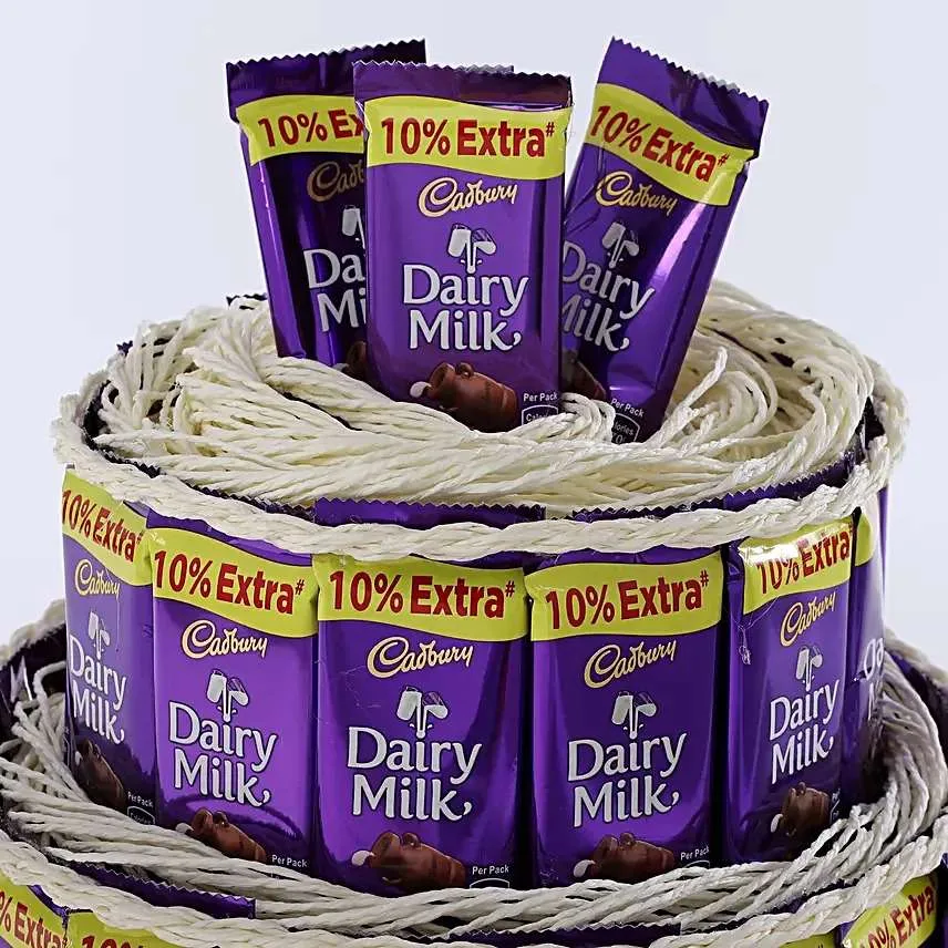 3-Tier Dairy Milk Chocolate Cake