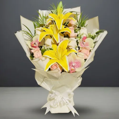 The Forever Bloom Luxury Mixed Artificial Flower Bouquet