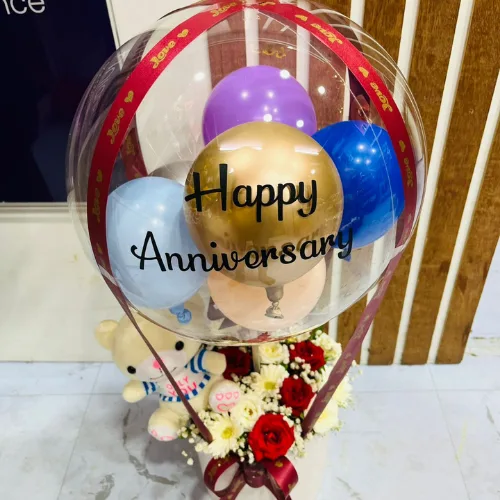 Happy Anniversary Balloon Gift Arrangement