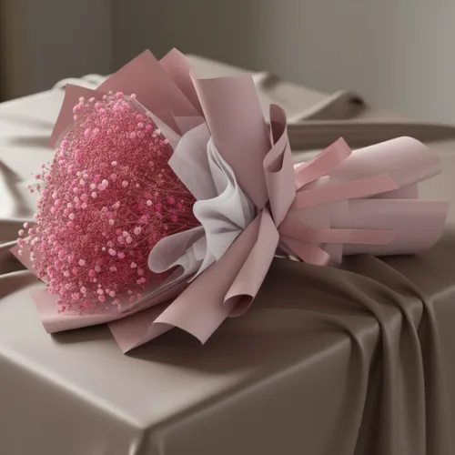 Hot Pink Baby's Breath Cloud Bouquet