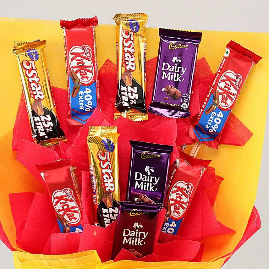Colorful Chocolate Surprise Bouquet