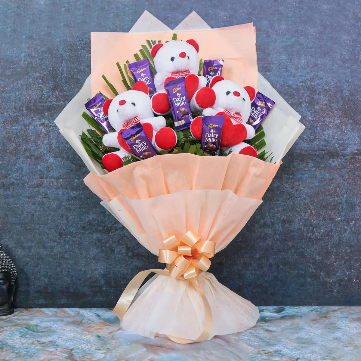 Teddy & Dairy Milk Chocolate Bouquet