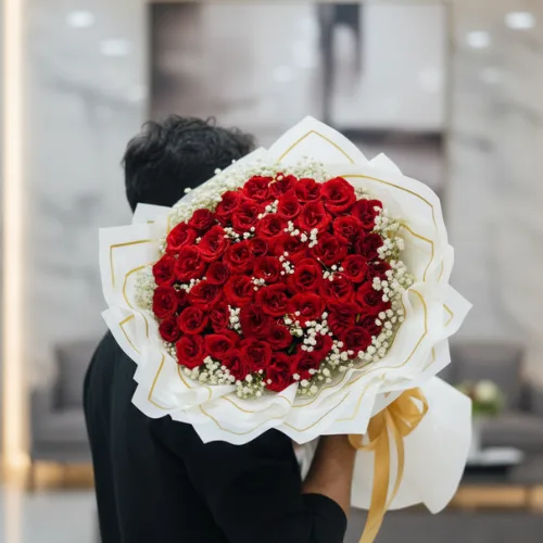 Eternal Love – 50 Red Roses Bouquet