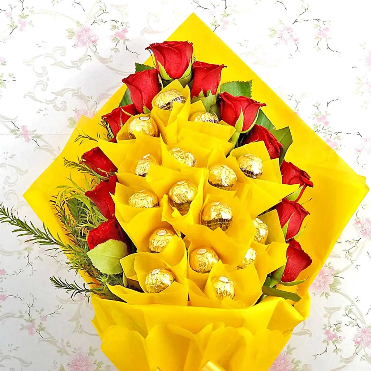 Ferrero Rocher & Red Rose Bouquet