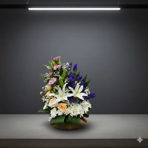 Graceful Lily & Carnation Basket