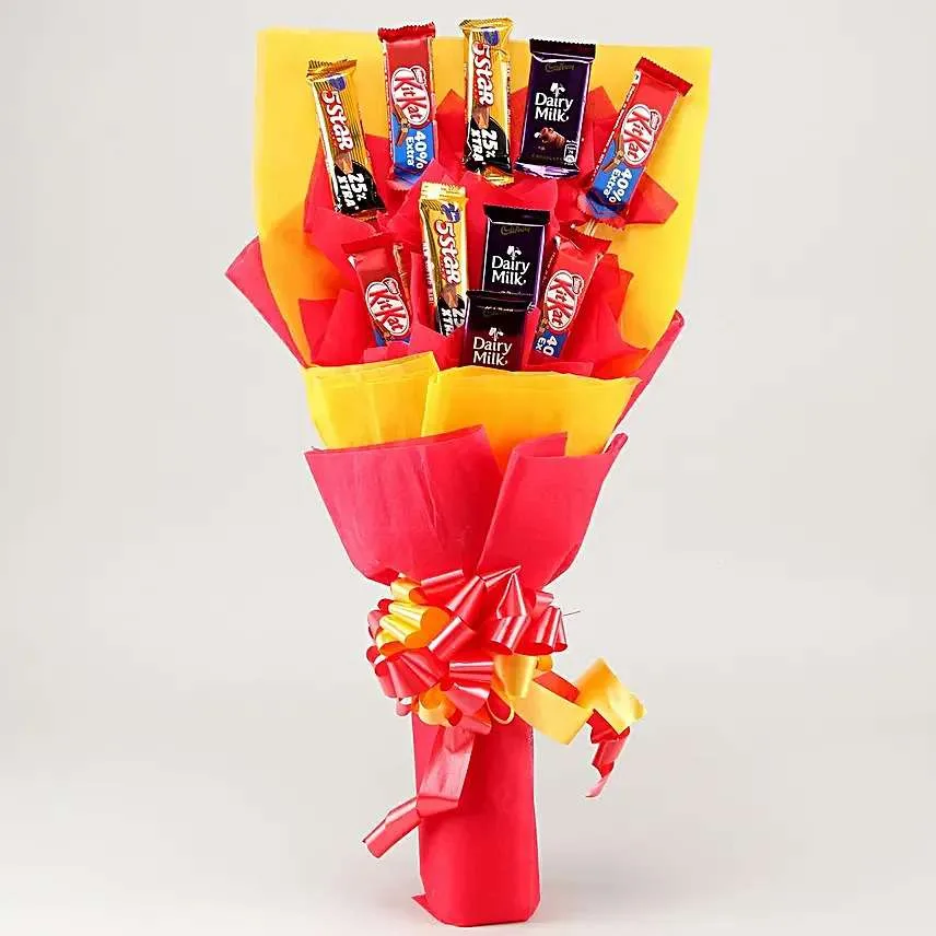 Colorful Chocolate Surprise Bouquet