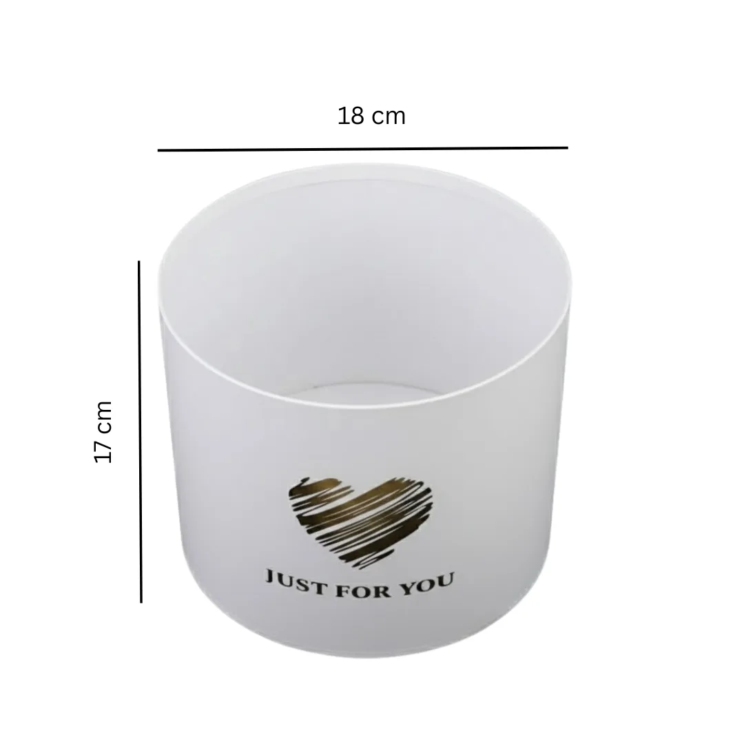 Elegent Red & White Rose Heart Arrangement in "Just For You" Round Box